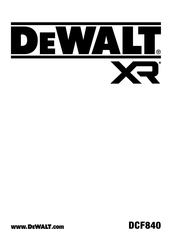DeWalt DCF840N Original Instructions Manual
