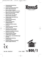 HERKULES TK 800/1 Original Operating Instructions