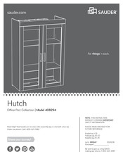 Sauder Office Port 408294 Manual