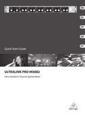 Behringer ULTRALINK PRO MX882 Quick Start Manual