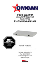 Omcan 20180 Instruction Manual