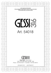 Gessi 316 54018 Manual