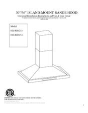 HOMEDEPOT HD-RH0253 Installation Instructions Manual