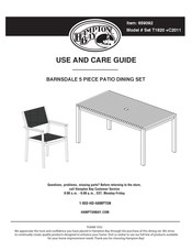 HAMPTON BAY BARNSDALE Set T1820 +C2011 Use And Care Manual