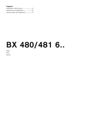 Gaggenau BX 480 6 Series Installation Instructions Manual