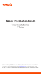 Tenda IT Series Quick Installation Manual