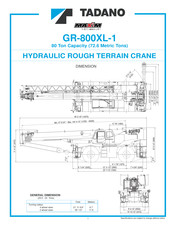 Maxim TADANO GR-800XL-1 Manual