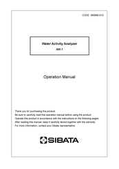 Sibata AW-1 Operation Manual