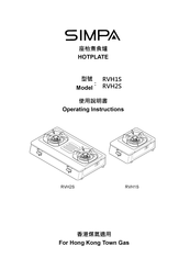 SIMPA RVH2S Operating Instructions Manual