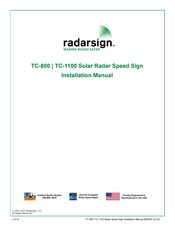 Radarsign TC-800 Installation Manual