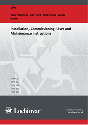 Lochinvar EFW 105 Installation, Commissioning, User And Maintenance Instructions