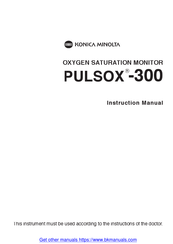 Konica Minolta PULSOX-300 Instruction Manual