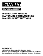 DeWalt EV CHARGER DXPAEV040 Instruction Manual