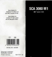 Metz SCA 3080 M1 Manual