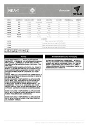 Prilux INSTANT 002738 Manual
