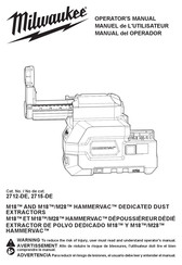 Milwaukee M18 M28 HAMMERVAC 2712-DE Operator's Manual