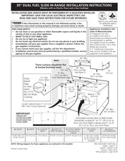 Electrolux E30DS55LB Installation Instructions Manual