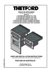 Thetford S-OH73000Z User And Installation Instructions Manual
