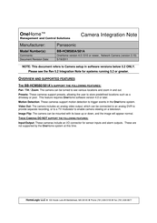 Panasonic OneHome BB-HCM581A Integration Note