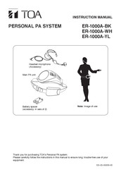Toa ER-1000A-WH Instruction Manual