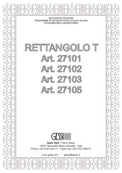 Gessi RETTANGOLO T 27103 Bath Mixing Program