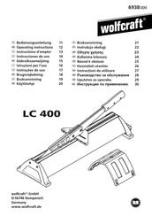 Wolfcraft LC 400 Operating Instructions Manual