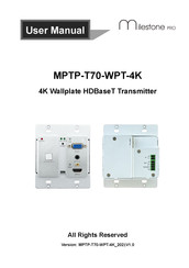 Milestone pro MPTP-T70-WPT-4K User Manual