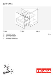 Franke SORTER FX 60 Installation Manual