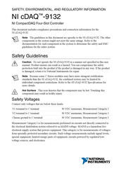 National Instruments cDAQ-9132 Safety, Environmental, And Regulatory Information