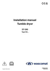 Wascomat D7-290 Installation Manual