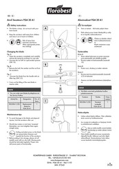 Florabest FGA 20 A1 Instruction Manual