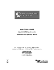 PCB Piezotronics IMI SENSORS ICP EX608A11/050BZ Installation And Operating Manual