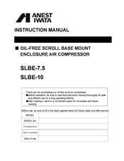 Anest Iwata SLBE-7.5 Instruction Manual