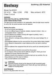 Bestway LAY-Z-SPA 60322 Quick Start Manual