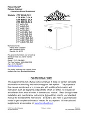 Flavor Burst CTP 44BEV/BLD-DLX Instruction Manual