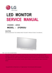 LG UltraGear 27GR93U-B Service Manual