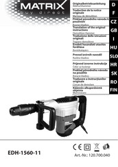 Matrix 120.700.040 Translation Of The Original Instructions