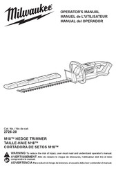 Milwaukee M18 2726-20 Operator's Manual