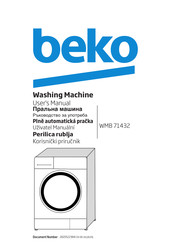 Beko WMB 71432 User Manual