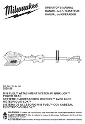 Milwaukee M18 FUEL 2825-20 Operator's Manual