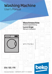 Beko WTV 7712 BLS User Manual