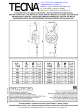 TECNA 9354 Instruction Manual