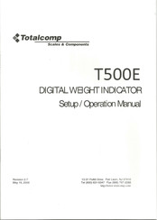 Totalcomp T500E Setup & Operation Manual