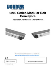 Columbus McKinnon DORNER 2200 Series Installation, Maintenance & Parts Manual