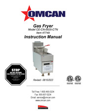 Omcan CE-CN-0025-CTN Instruction Manual