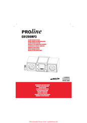 Proline CD1200MP3 Operating Instructions Manual