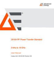 Advanced Energy 2818A User Manual