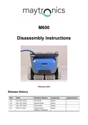 Maytronics M600 Disassembly Instructions Manual