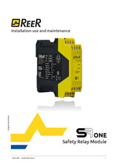 Reer SR ONE Installation, Use And Maintenance Manual