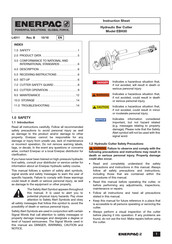 Enerpac EBH30 Instruction Sheet